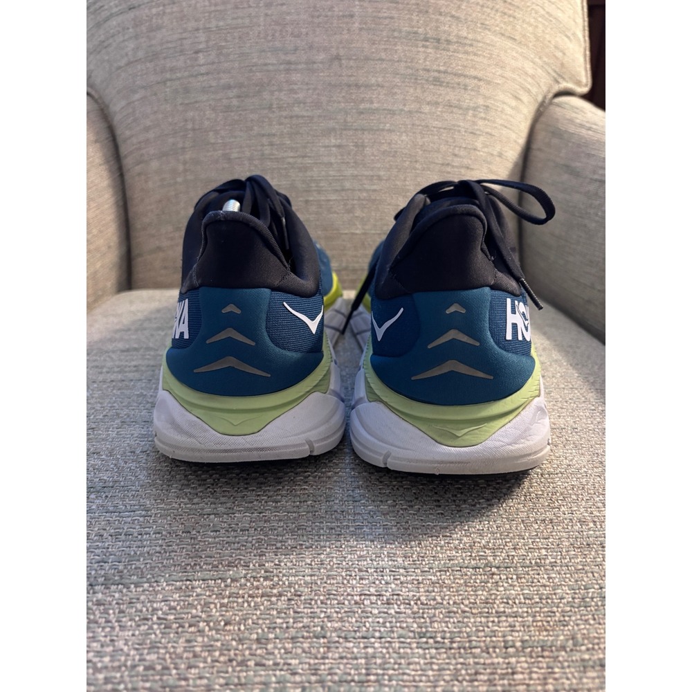 Hoka Arahi 6 Mens Running Shoes Blue Lime Green Stability Sneakers 11.5 D - Picture 5 of 9